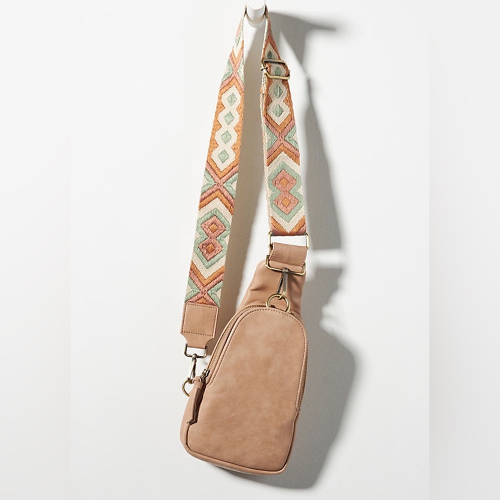 Anthropologie Urban Originals Liberty Crossbody Bag in Taupe